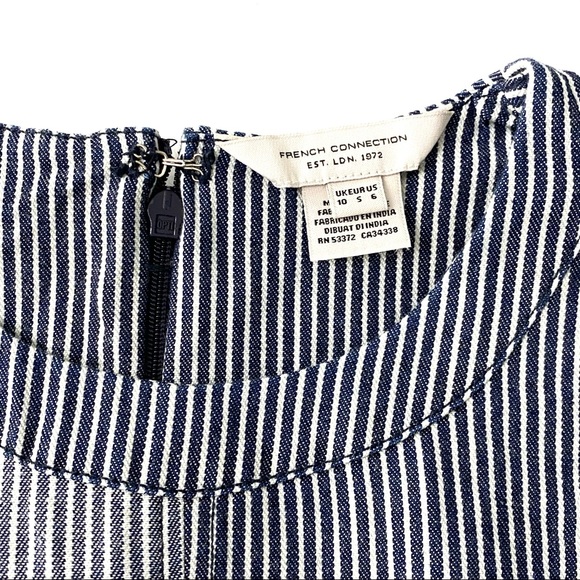 NEW French Connection ZINA STRIPE DENIM Mini DRESS - Picture 8 of 10